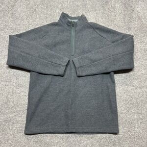 Eastern Mountain Sports Pullover Mens Small Gray 1/4 Zip Long Sleeve Thermal